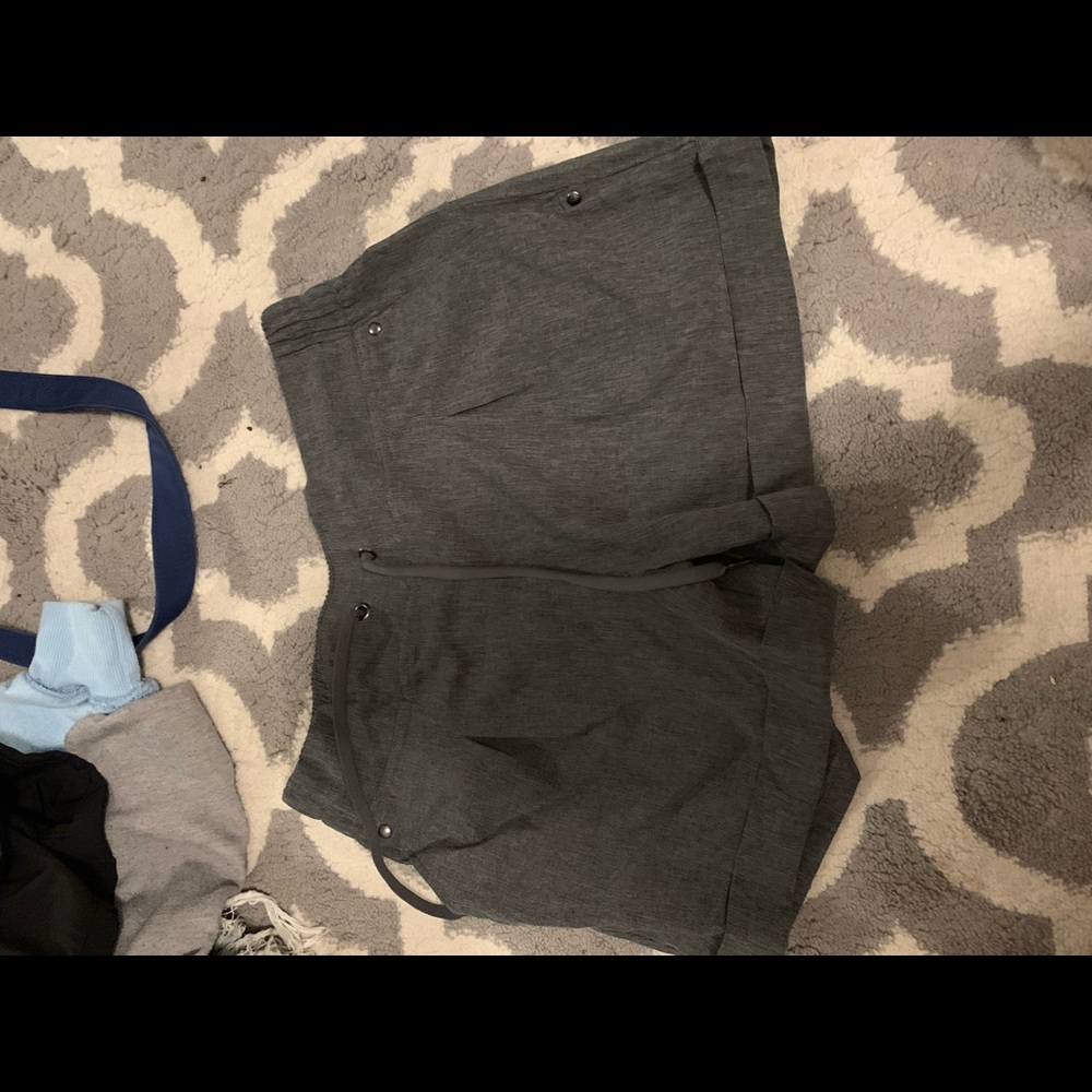 Gray athletic shorts